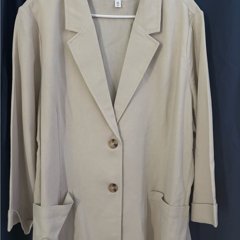 Women's Beige Blazer Coat